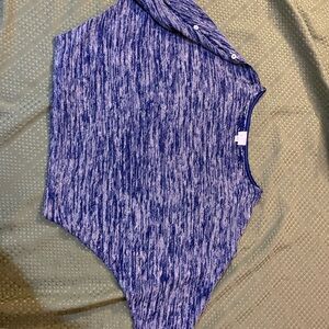 Anthropology Blue Asymmetrical Top